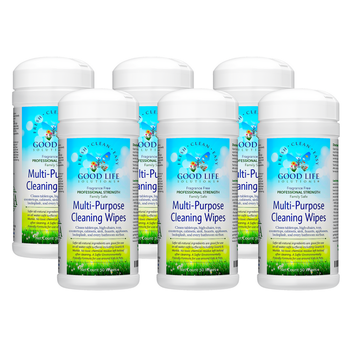 Multi-Purpose Cleaning Wipes - 6 Pack (30 Wipes Each Canister)