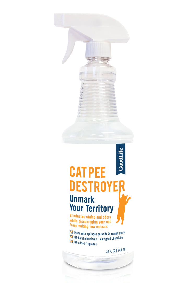 Cat Pee Destroyer - Cat Urination Deterrent and Stain and Urine Odor Eliminator for Home - 32 oz